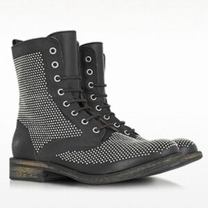 Lemare Italy unisex studded moto biker boots 36